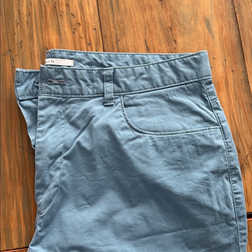 Calvin Klein Light Blue and Black Pants